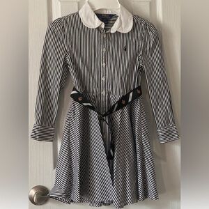 Polo Ralph Lauren, black and white, with belt Gently used. Good quality.